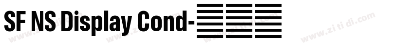SF NS Display Cond字体转换